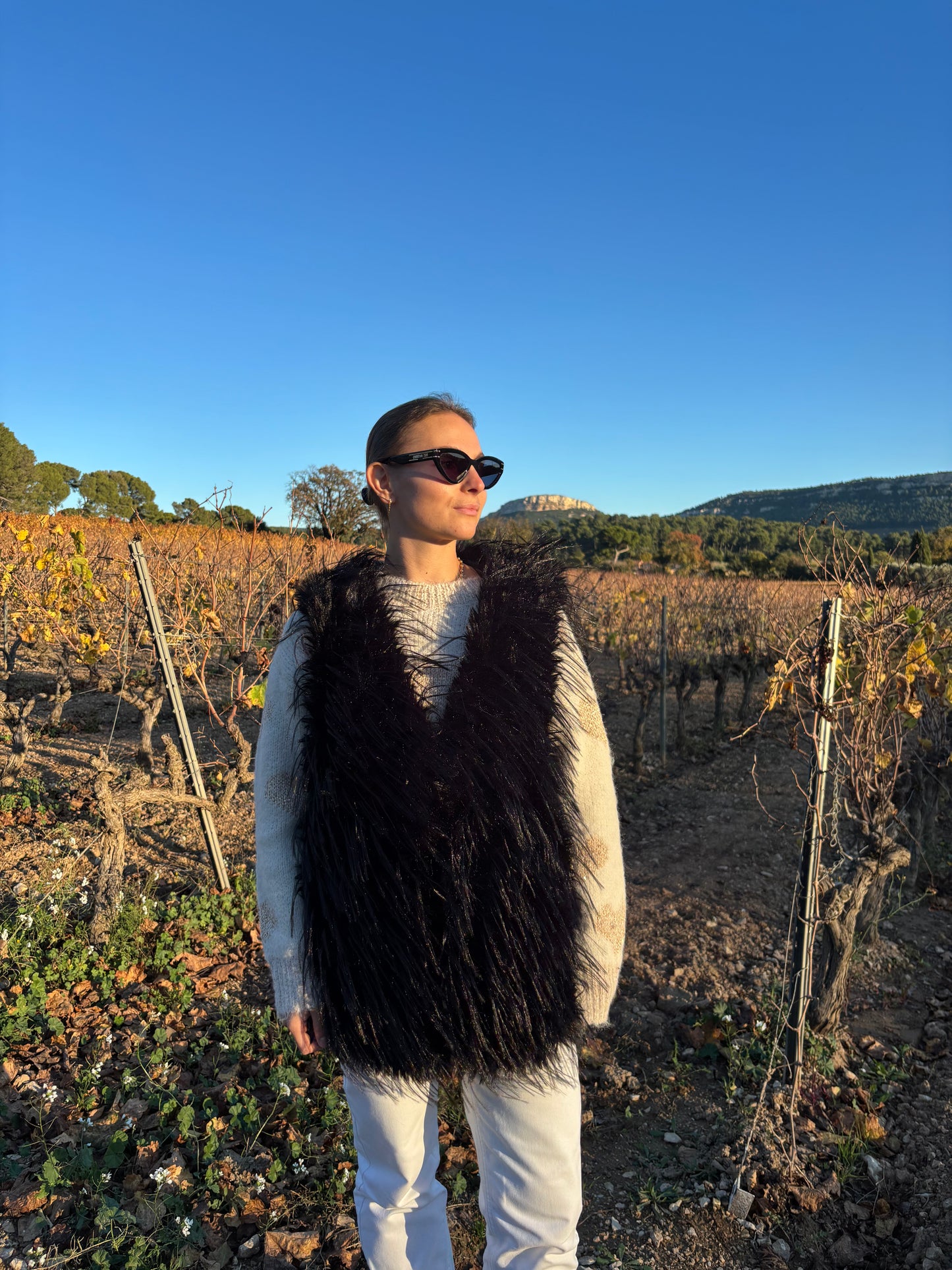 Veste Fourrure Plume